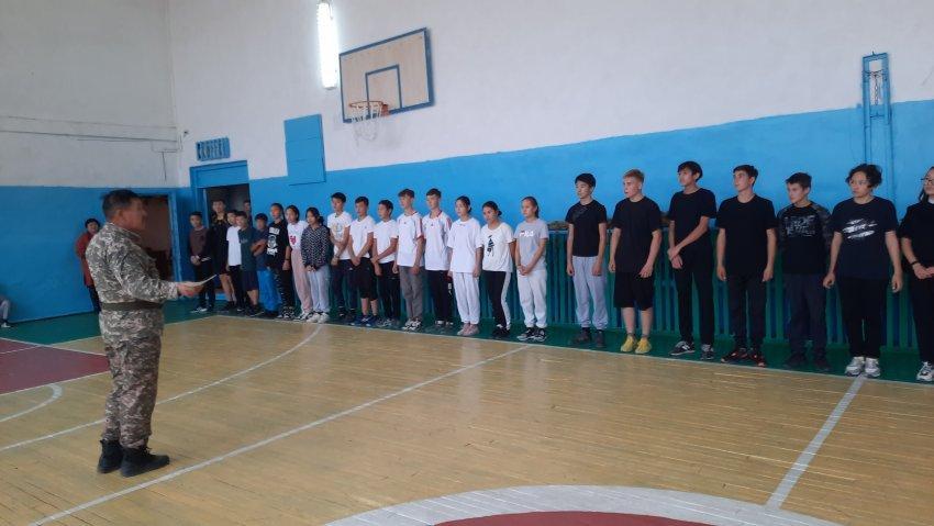 Республика күніне арналған "Шынықсаң шымыр боласың" атты әскери-спорттық сайысы. 9-10-11с.арасында. АсықпаевБ.Н., ҚұсмановҚ.Т.