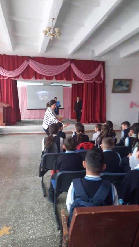 "Жолда жүру ережесін сақтайық!" тақырыбында викторина.